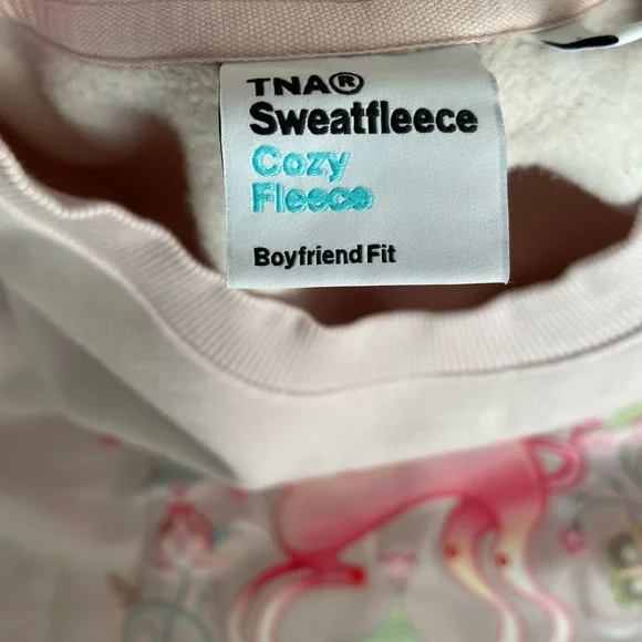 Aritzia cozy fleece boyfriend sweatshirt - cute bunny design - Picture 4 of 9